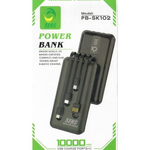 POWER BANK SENS 10000 MAH avec support téléphone