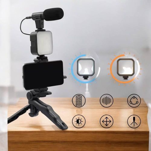 Support De Micro Professionnel Réglable Pour Microphone - Kit D’Éclairage Et Microphone