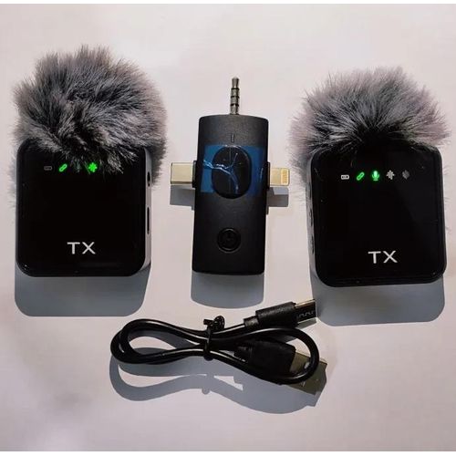 Microphone lavalier 3 en 1 avec protège