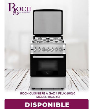 Cuisinière à gaz 4 feux 60×60