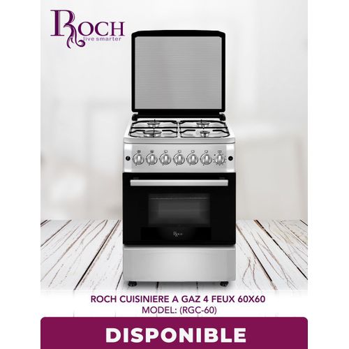 Cuisinière à gaz 4 feux 60×60