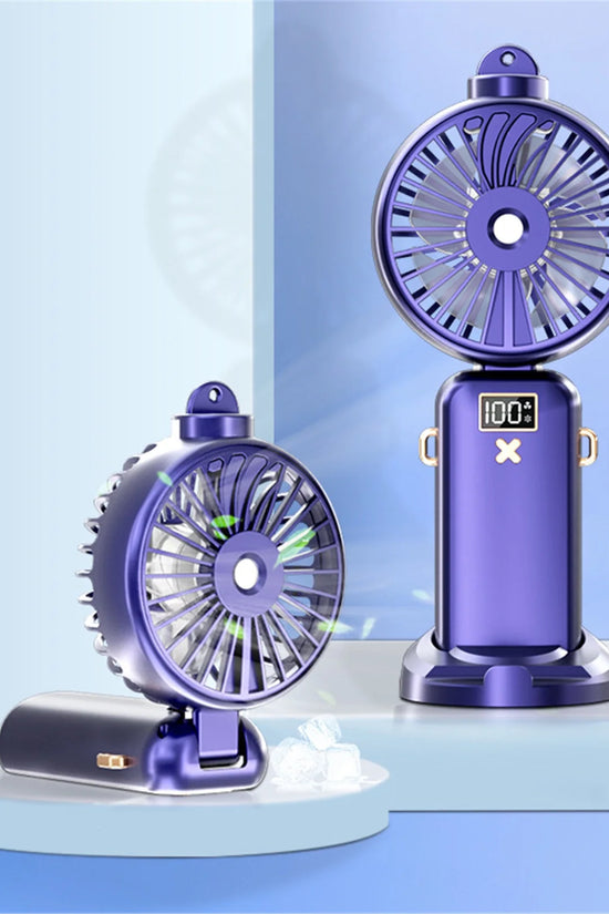 Ventilateur portable rechargeable  avec support et support pour le cou