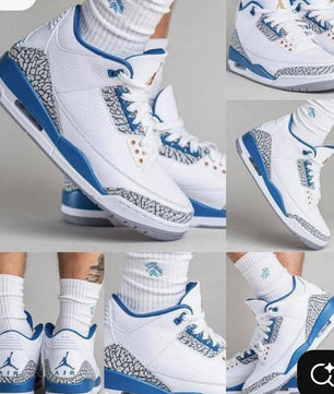Air Jordan 3 RÉTRO Blanc / Bleu