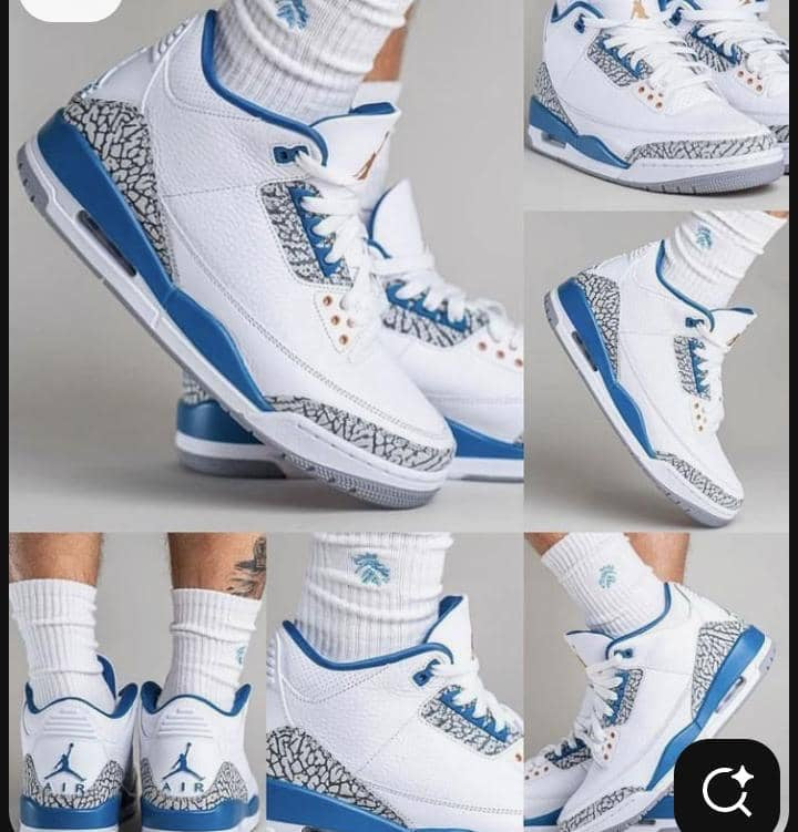 Air Jordan 3 RÉTRO Blanc / Bleu