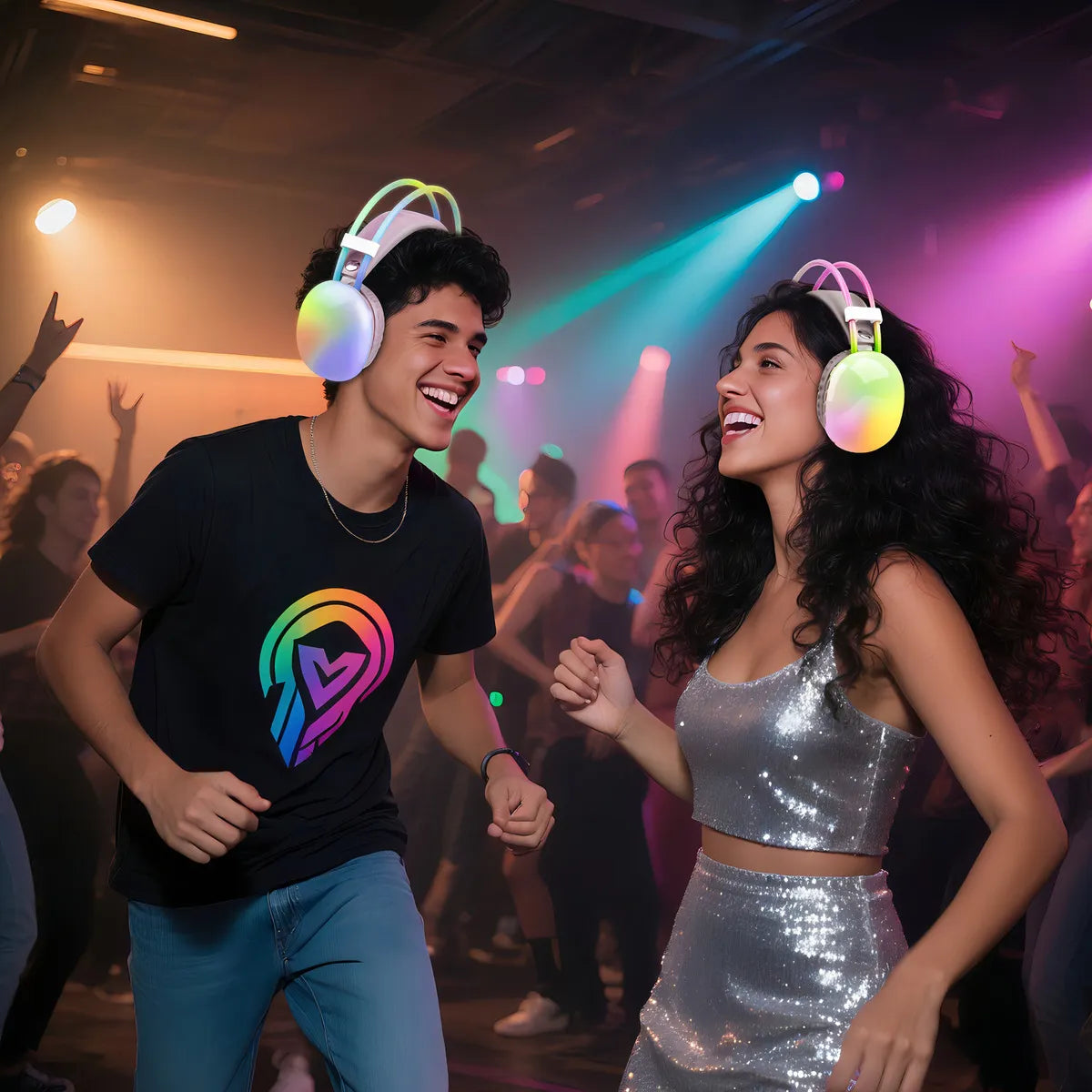 Casque serre-tête Bluetooth sans fil avec lumière RVB 4,9 Note 4,9 sur 5. 15 avis. (15)