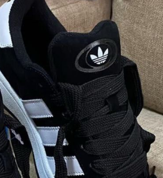 Addidas campus noire a motifs blanc
