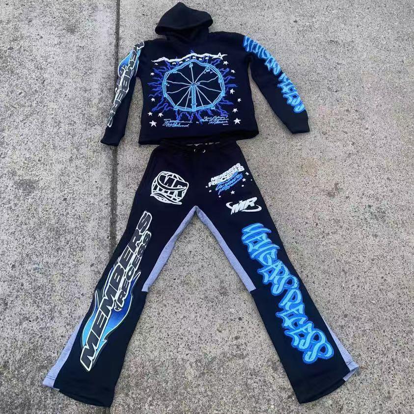 ENSEMBLE PULL AND BAS BLACK AND BLUE.