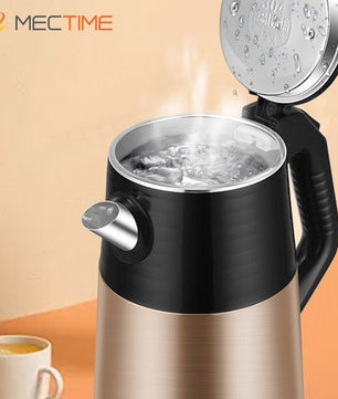 Bouilloire électrique 2,5 L 1 500 W en acier inoxydable de qualité alimentaire – Doré