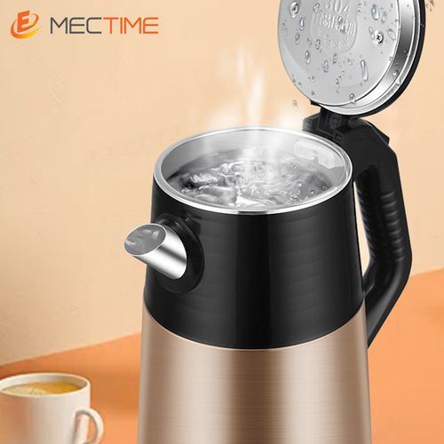Bouilloire électrique 2,5 L 1 500 W en acier inoxydable de qualité alimentaire – Doré