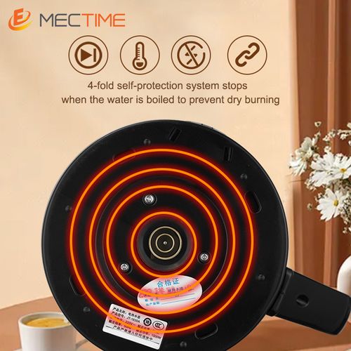 Bouilloire électrique 2,5 L 1 500 W en acier inoxydable de qualité alimentaire – Doré