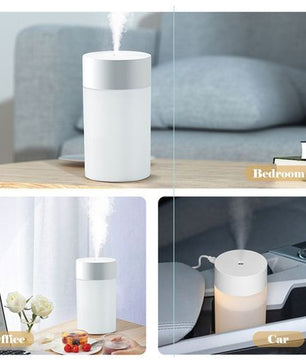 Diffuseur d'humidificateur à brume de 260 ml avec veilleuse colorée et silencieuse