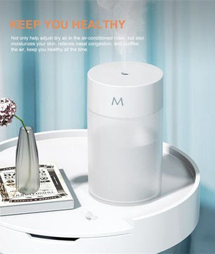 Diffuseur d'humidificateur à brume de 260 ml avec veilleuse colorée et silencieuse