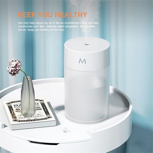 Diffuseur d'humidificateur à brume de 260 ml avec veilleuse colorée et silencieuse