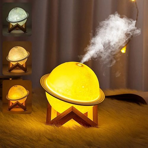 Diffuseur d'huiles essentielles parfumées, humidificateur d'air à LED, lampe de nuit