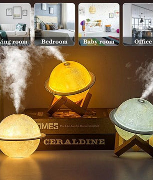 Diffuseur d'huiles essentielles parfumées, humidificateur d'air à LED, lampe de nuit