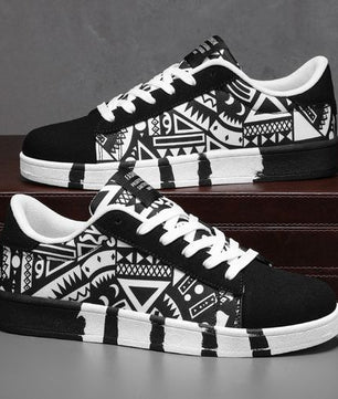 GALUIN Nouvelles chaussures décontractées pour hommes Chaussures en toile - noir