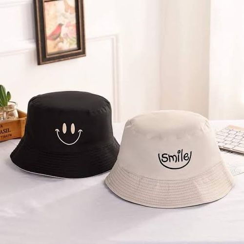 Chapeau bob réversible double face unisexe pour homme et femme, casquette de pêcheur, noir et blanc
