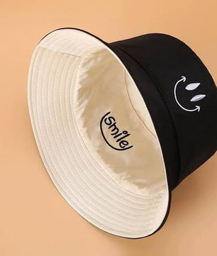 Chapeau bob réversible double face unisexe pour homme et femme, casquette de pêcheur, noir et blanc