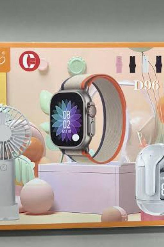 Coffret cadeau combiné montre connectée haut de gamme D96 Plus