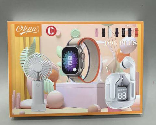 Coffret cadeau combiné montre connectée haut de gamme D96 Plus