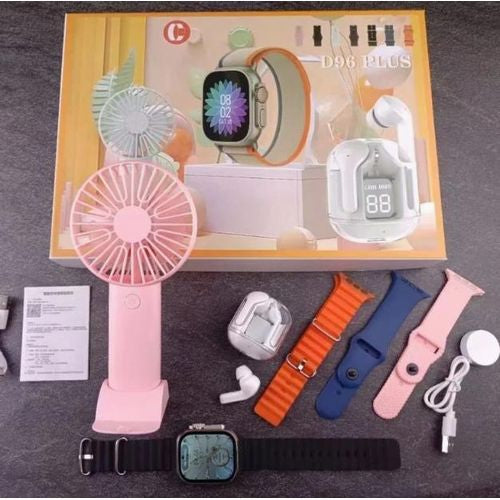 Coffret cadeau combiné montre connectée haut de gamme D96 Plus