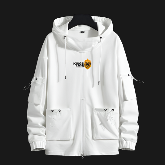 Sweat à capuche blanc élégant avec doubles poches Kings Kartel
