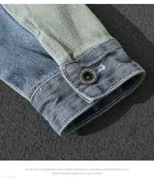 Veste en jean boutonnée décontractée pour homme, manteau en jean classique