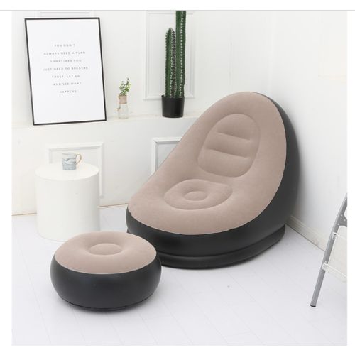 Canapé gonflable de loisirs avec repose-pieds