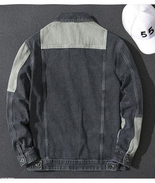 Veste en jean boutonnée décontractée pour homme, manteau en jean classique