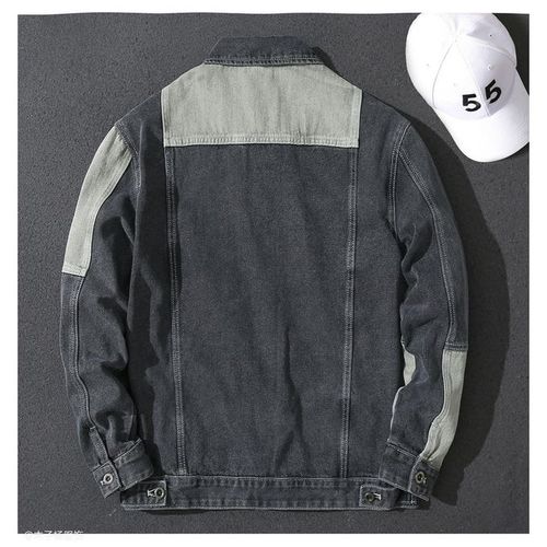 Veste en jean boutonnée décontractée pour homme, manteau en jean classique