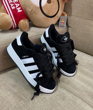 Addidas campus noire a motifs blanc