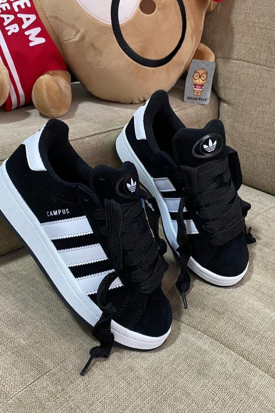 Addidas campus noire a motifs blanc