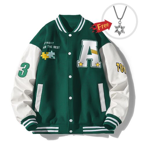 Veste universitaire ASHION pour homme - Élégante, confortable et durable avec collier offert