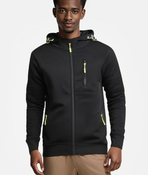 Vestes légères Berrykey pour homme, manteaux zippés, style bomber décontracté - Noir