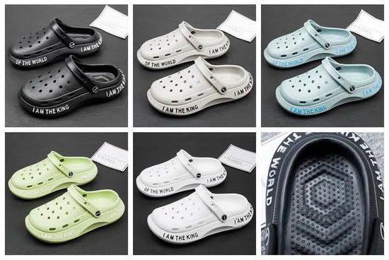 Chaussures à trous pour hommes, sandales de plage, de sport en plein air, semelles épaisses, antidérapantes, chaussures de jardin,