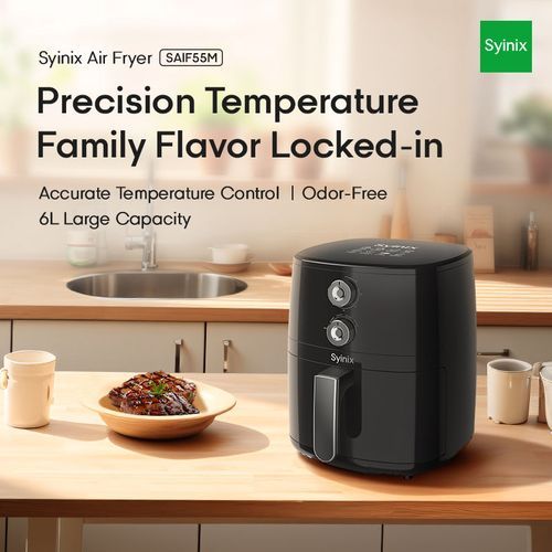 Friteuse à air chaud 3D Syinix 6L avec contrôle de température