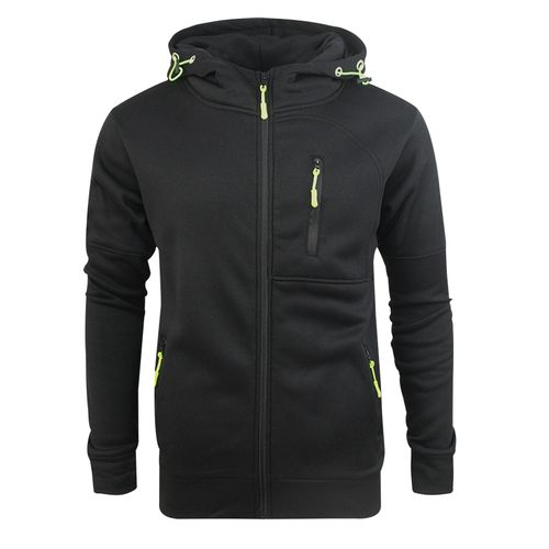 Vestes légères Berrykey pour homme, manteaux zippés, style bomber décontracté - Noir