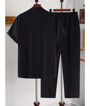 Ensemble 2 pièces en coton pour homme (noir)