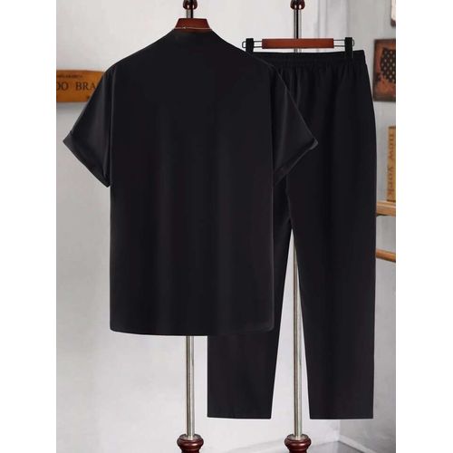 Ensemble 2 pièces en coton pour homme (noir)