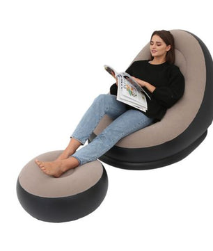 Canapé gonflable de loisirs avec repose-pieds