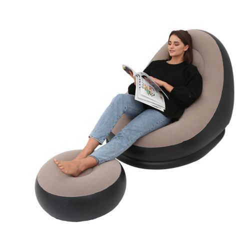 Canapé gonflable de loisirs avec repose-pieds