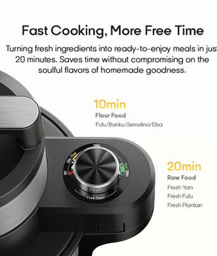 Syinix Swallow Maker ECO - Cuisson et pilement d'ignames/fufu multifonctionnel