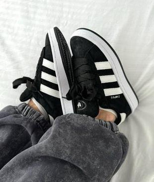 Addidas campus noire a motifs blanc