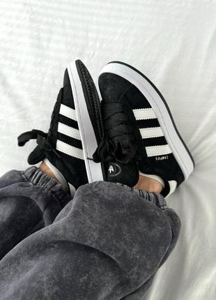 Addidas campus noire a motifs blanc
