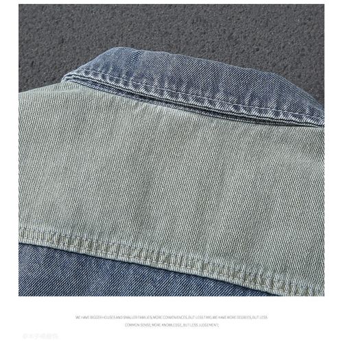 Veste en jean boutonnée décontractée pour homme, manteau en jean classique