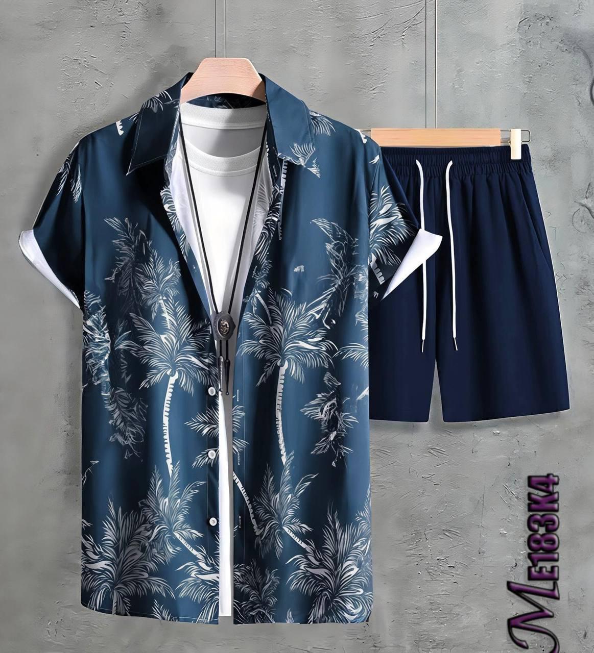 Ensemble short 3 pièce chemise