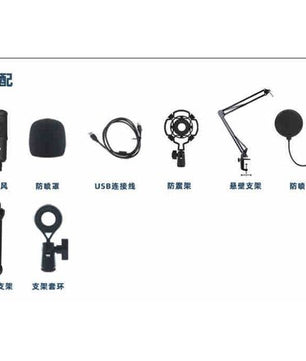 Microphone USB pour enregistrement de podcasts et jeux