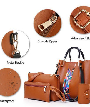 Mateamoda Lot de 4 sacs pour femmes Sacs pour dames Sacs à main Sacs à bandoulière