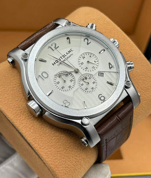 Montblanc en cuir chronographe