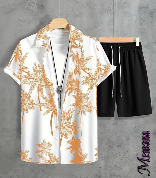 Ensemble short 3 pièce chemise